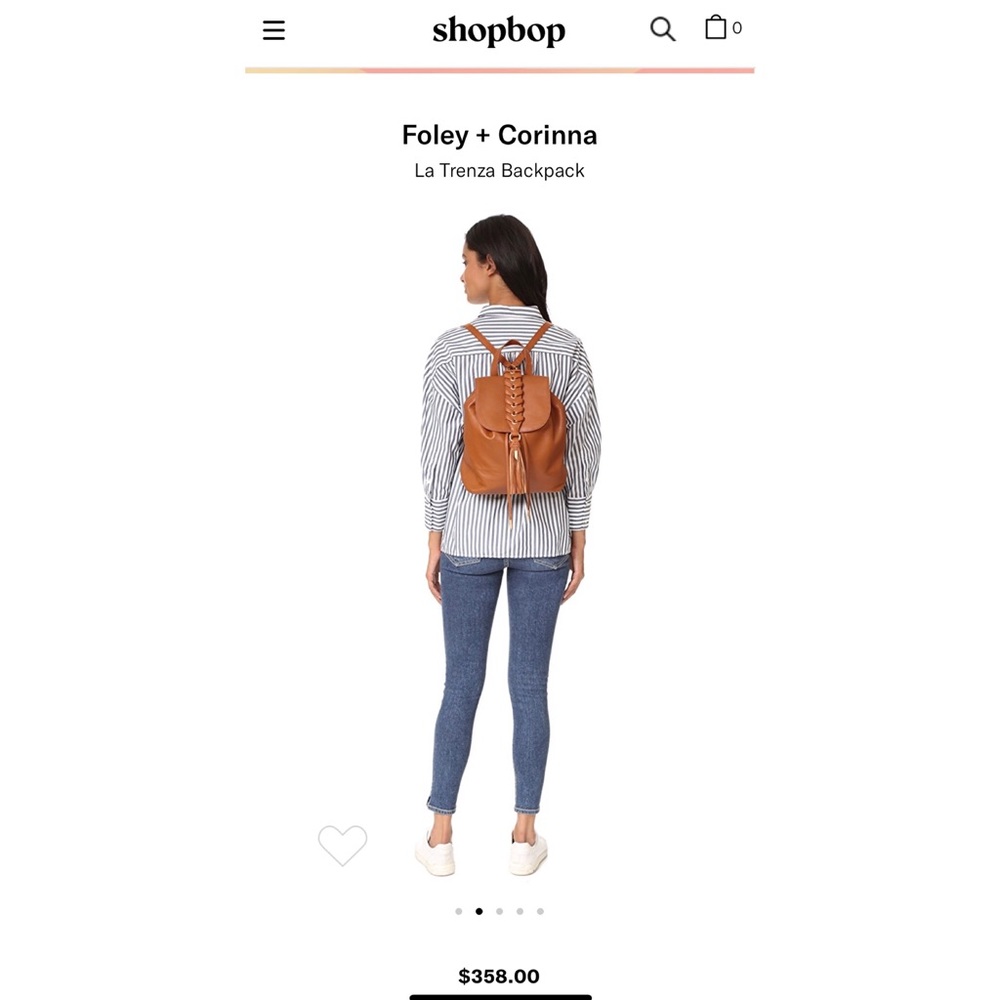 Foley + Corinna Black leather backpack